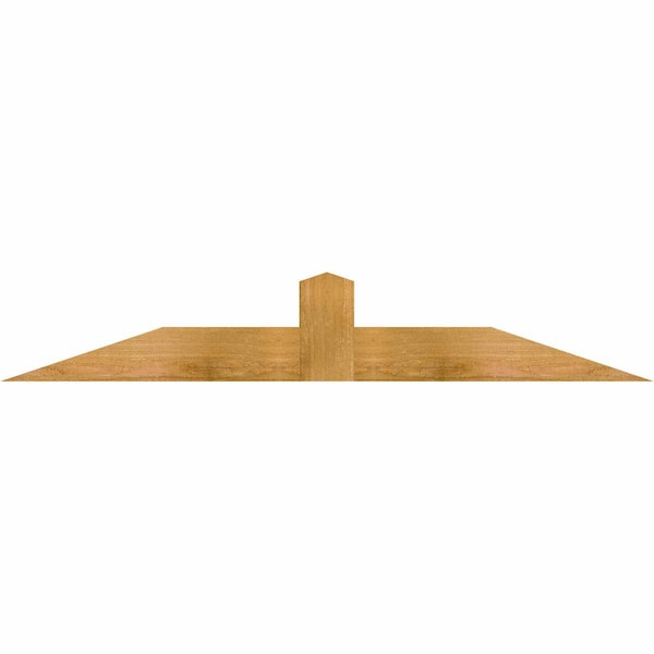 Ekena Millwork Portland Rough Sawn Timber Gable Bracket, Western Red Cedar, 48"W x 8"H x 2"D x 4"F, 4/12 Pitch GBW048X08X0204POR00RWR - main